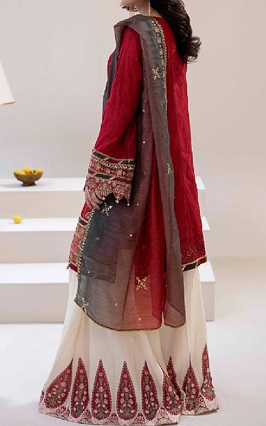 Adans Libas Wine Red Lawn Suit | Pakistani Lawn Dress in USA- Image 2