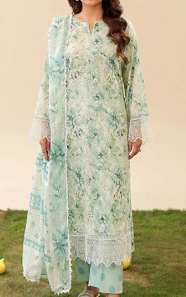 Adans Libas Aqua Lawn Suit | Pakistani Lawn Dress in USA- Image 1