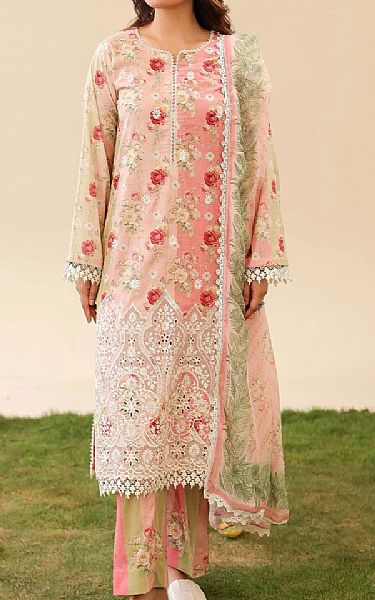 Adans Libas Pink Lawn Suit | Pakistani Lawn Dress in USA- Image 1
