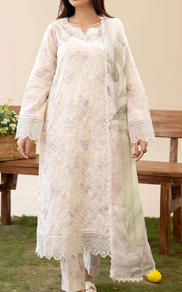Adans Libas Off-white Lawn Suit | Pakistani Lawn Dress in USA- Image 1