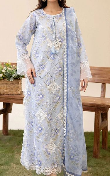 Adans Libas Powder Blue Lawn Suit | Pakistani Lawn Dress in USA- Image 1