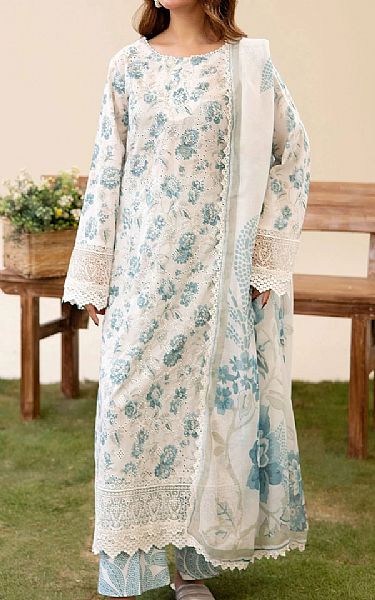 Adans Libas Off-white Lawn Suit | Pakistani Lawn Dress in USA- Image 1