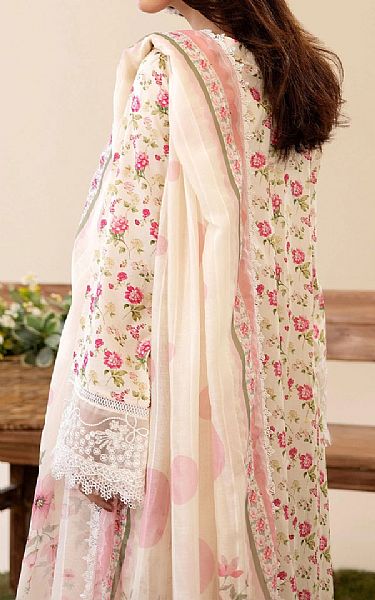 Adans Libas Ivory/Pink Lawn Suit | Pakistani Lawn Dress in USA- Image 2