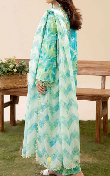 Adans Libas Aqua Lawn Suit | Pakistani Lawn Dress in USA- Image 2