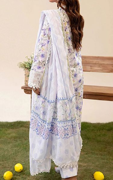 Adans Libas Off-white/Lavender Lawn Suit | Pakistani Lawn Dress in USA- Image 2