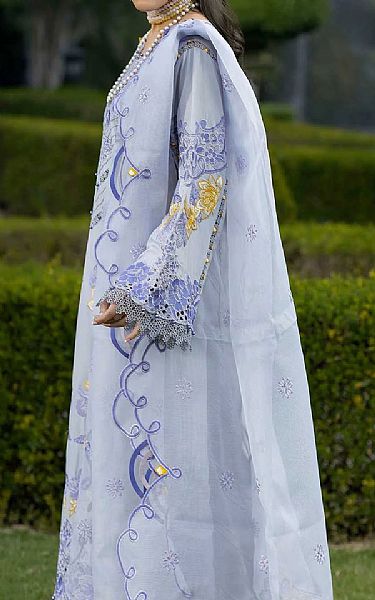 Adans Libas Cadet Grey Lawn Suit | Pakistani Lawn Dress in USA- Image 2