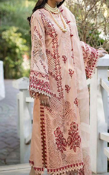 Adans Libas Rose Pink Lawn Suit | Pakistani Lawn Dress in USA- Image 2