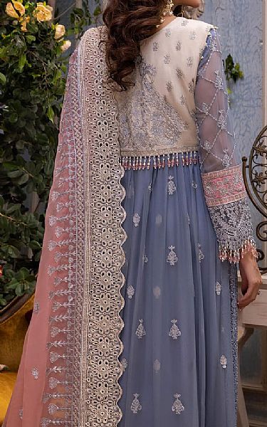 Adans Libas Cornflower Blue Chiffon Suit | Pakistani Dresses in USA- Image 2