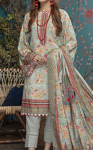 Adans Libas Ash White Linen Suit | Pakistani Dresses in USA- Image 1