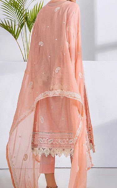 Adans Libas Baby Pink Lawn Suit | Pakistani Lawn Suits- Image 2