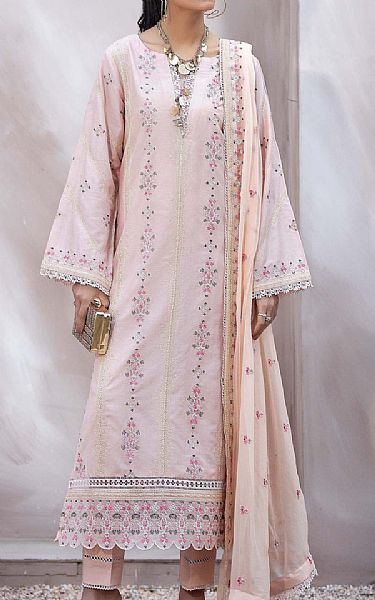 Adans Libas Light Pink Lawn Suit | Pakistani Lawn Suits- Image 1