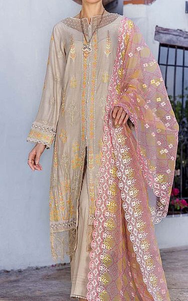 Adans Libas Beige Lawn Suit Pakistani Lawn Suits