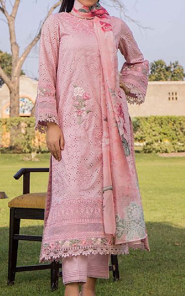 Adans Libas Pink Lawn Suit | Pakistani Lawn Dress in USA- Image 1