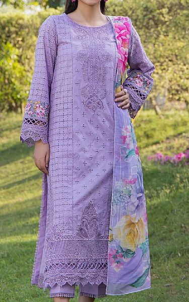 Adans Libas Lavender Lawn Suit | Pakistani Lawn Dress in USA- Image 1