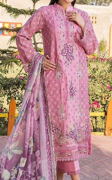 Adans Libas Rose Pink Lawn Suit | Pakistani Lawn Dress in USA- Image 1