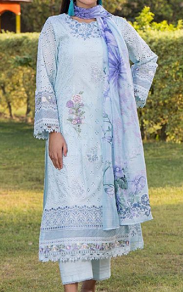 Adans Libas Baby Blue Lawn Suit | Pakistani Lawn Dress in USA- Image 1