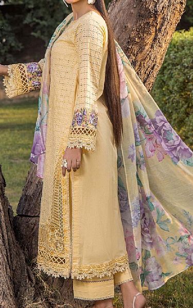 Adans Libas Yellow Lawn Suit | Pakistani Lawn Dress in USA- Image 2