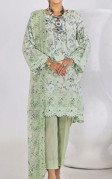 Adans Libas Pale Leaf Lawn Suit | Pakistani Lawn Suits- Image 1