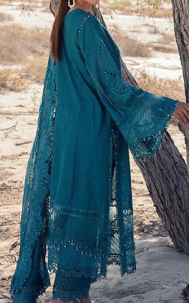 Adans Libas Teal Lawn Suit | Pakistani Lawn Dress in USA- Image 2