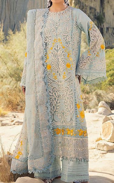Adans Libas Sky Blue Lawn Suit | Pakistani Lawn Dress in USA- Image 1