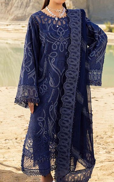 Adans Libas Navy Blue Lawn Suit | Pakistani Lawn Dress in USA- Image 1