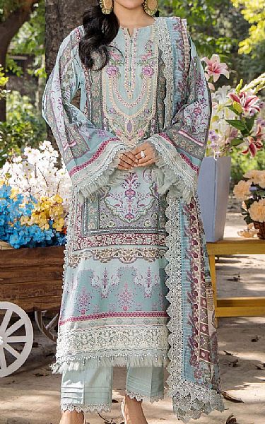 Adans Libas Light Turquoise Lawn Suit | Pakistani Lawn Dress in USA- Image 1
