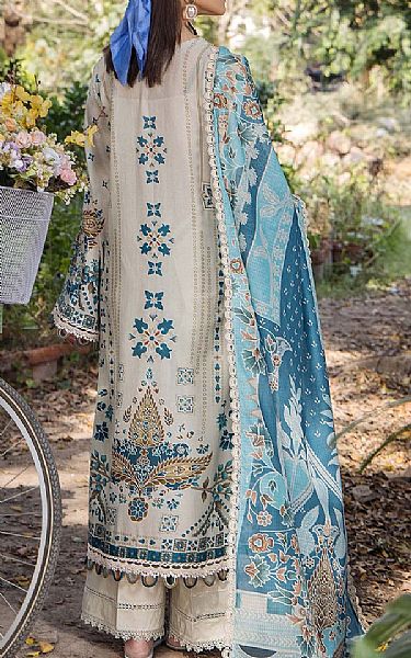 Adans Libas Pastel Grey Lawn Suit | Pakistani Lawn Dress in USA- Image 2