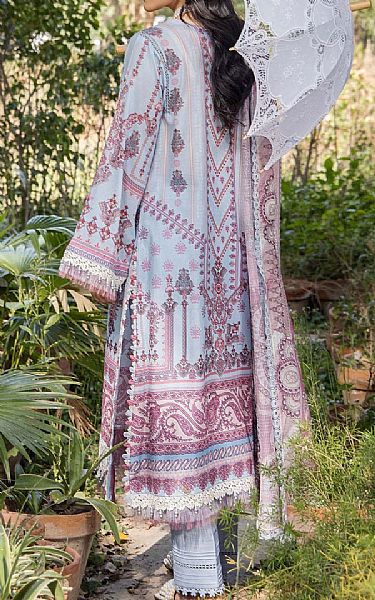 Adans Libas Baby Blue Lawn Suit | Pakistani Lawn Dress in USA- Image 2