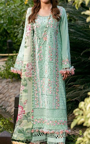 Adans Libas Summer Green Lawn Suit | Pakistani Lawn Suits- Image 1