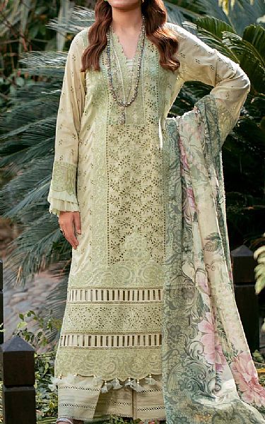 Adans Libas Thistle Green Lawn Suit | Pakistani Lawn Suits- Image 1
