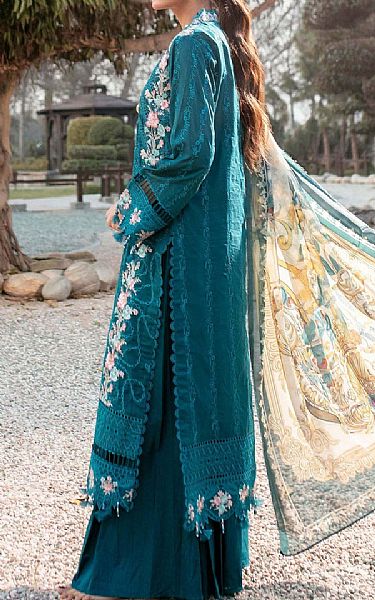 Adans Libas Teal Lawn Suit | Pakistani Lawn Suits- Image 2