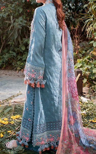 Adans Libas Hippie Blue Lawn Suit | Pakistani Lawn Suits- Image 2