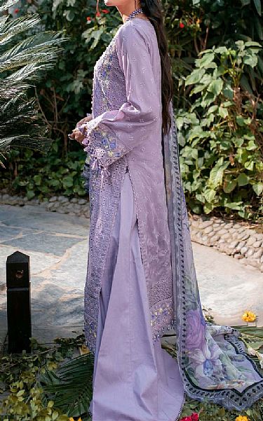Adans Libas Lavender Purple Lawn Suit | Pakistani Lawn Suits- Image 2