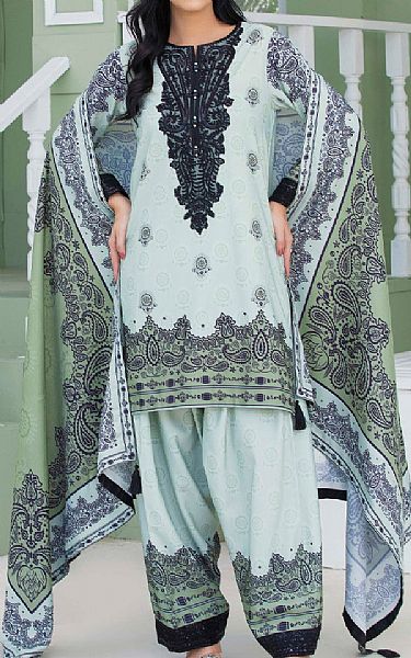 Adans Libas Sea Mist Slub Suit | Pakistani Winter Dresses in USA- Image 1