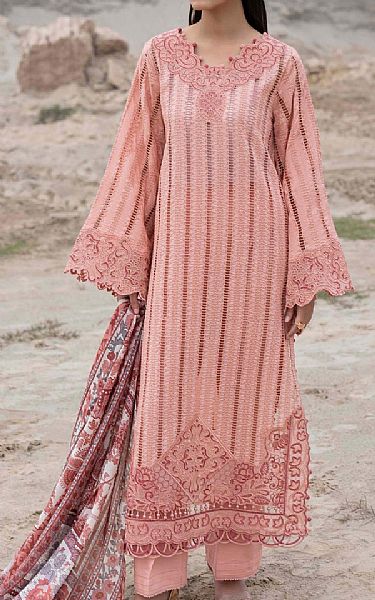 Adans Libas Oriental Pink Lawn Suit | Pakistani Lawn Suits- Image 1