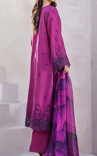 Adans Libas Shocking Pink Lawn Suit | Pakistani Lawn Dress in USA- Image 2