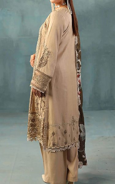 Adans Libas Beige Linen Suit | Pakistani Winter Dresses in USA- Image 2