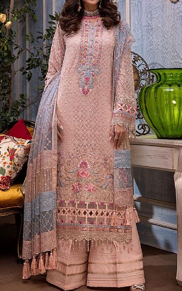 Adans Libas Tea Pink Chiffon Suit | Pakistani Dresses in USA- Image 1