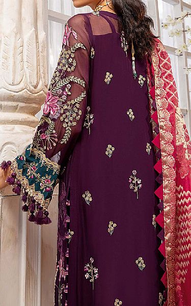 Adans Libas Egg Plant Chiffon Suit | Pakistani Dresses in USA- Image 2
