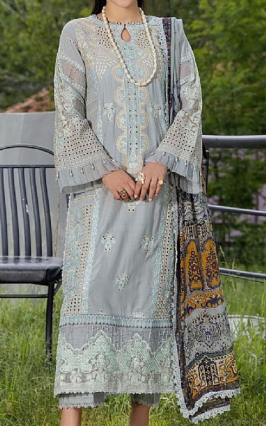 Adans Libas Grey Lawn Suit | Pakistani Lawn Dress in USA- Image 1