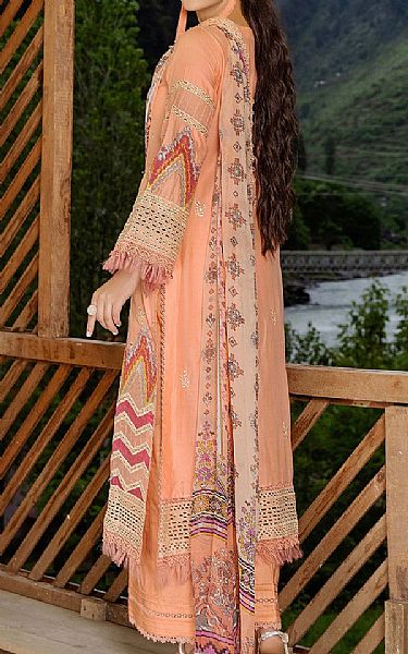 Adans Libas Peach Lawn Suit | Pakistani Lawn Dress in USA- Image 2