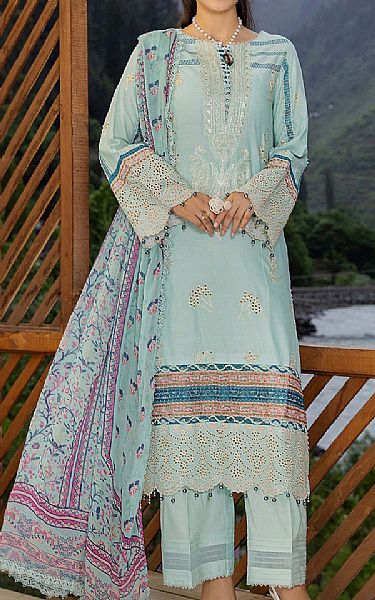 Adans Libas Sky Blue Lawn Suit | Pakistani Lawn Dress in USA- Image 1