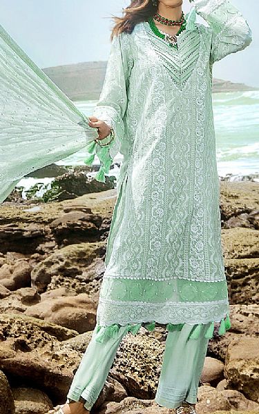 Adans Libas Light Green Lawn Suit | Pakistani Lawn Suits- Image 1
