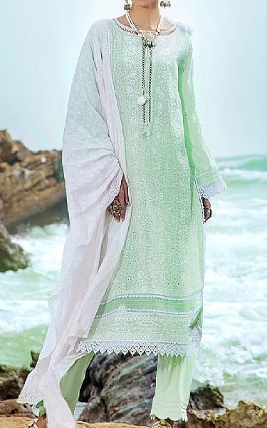 Adans Libas Mint Green Lawn Suit | Pakistani Lawn Suits- Image 1