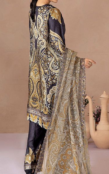 Adans Libas Black Silk Suit | Pakistani Embroidered Chiffon Dresses USA- Image 2