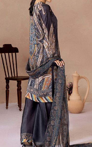 Adans Libas Black Silk Suit | Pakistani Embroidered Chiffon Dresses USA- Image 2