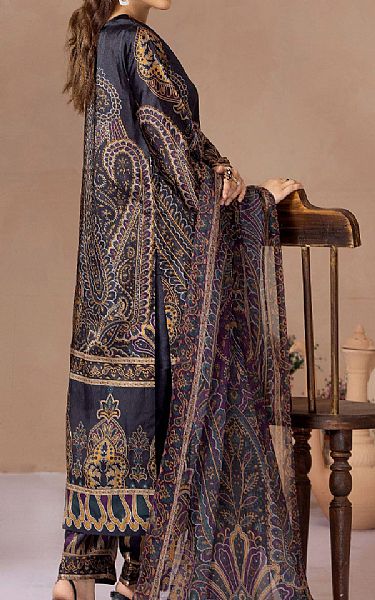 Adans Libas Black Silk Suit | Pakistani Embroidered Chiffon Dresses USA- Image 2