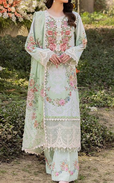 Adans Libas Light Green Lawn Suit | Pakistani Lawn Dress in USA- Image 1