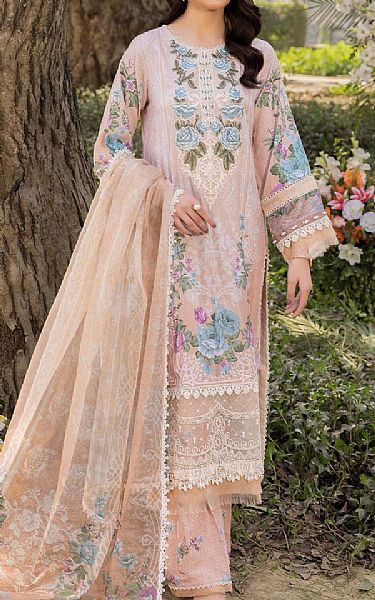 Adans Libas Cavern Pink Lawn Suit | Pakistani Lawn Dress in USA- Image 1
