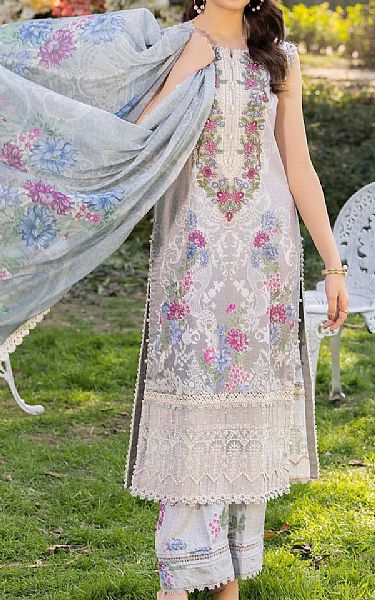 Adans Libas Grey Lawn Suit | Pakistani Lawn Dress in USA- Image 1